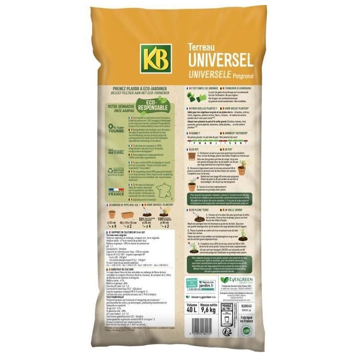 KB - Terreau universel UAB 40L