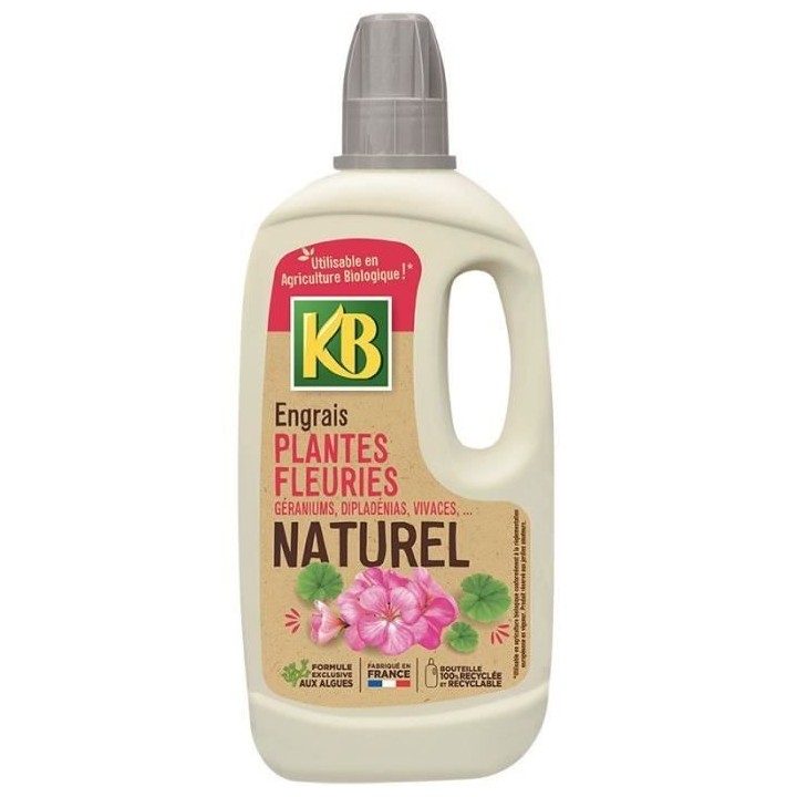 Engrais Naturel Plantes Fleuries : Géraniums, Dipladénias, Vivaces,