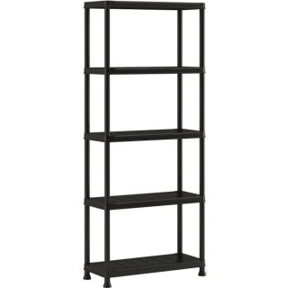 KETER | ETAGERE PLUS 75/5, Etageres, Noir, 75 x 32 x 176 cm