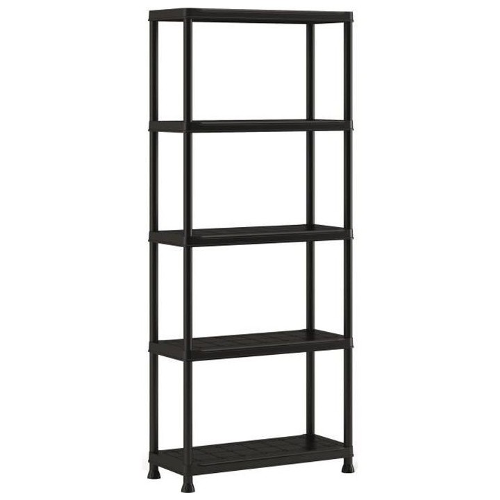 KETER | ETAGERE PLUS 75/5, Etageres, Noir, 75 x 32 x 176 cm