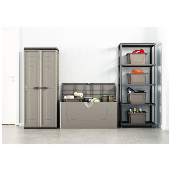 KETER | ETAGERE PLUS 75/5, Etageres, Noir, 75 x 32 x 176 cm