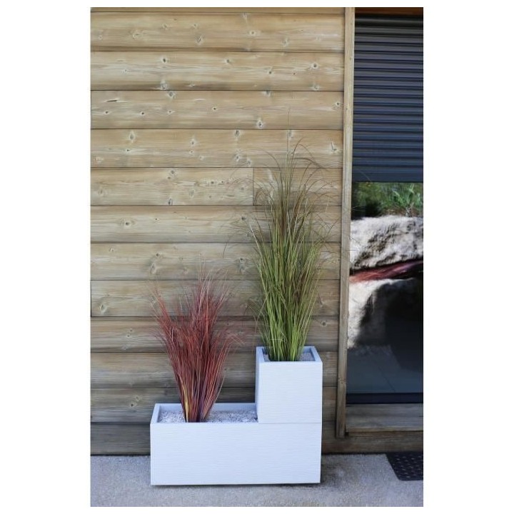 EDA PLASTIQUE Bac a fleurs carré Graphit Up - 21 L - 29,5 x 29,5 x 29