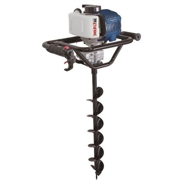 Scheppach Tariere thermique EB1700 avec meche de Ø 100 mm, 150 mm et