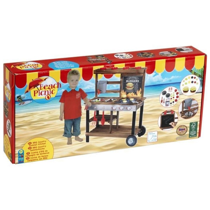 Cuisine d'été en bois Beach Picnic avec 23 accessoires - KLEIN - 236