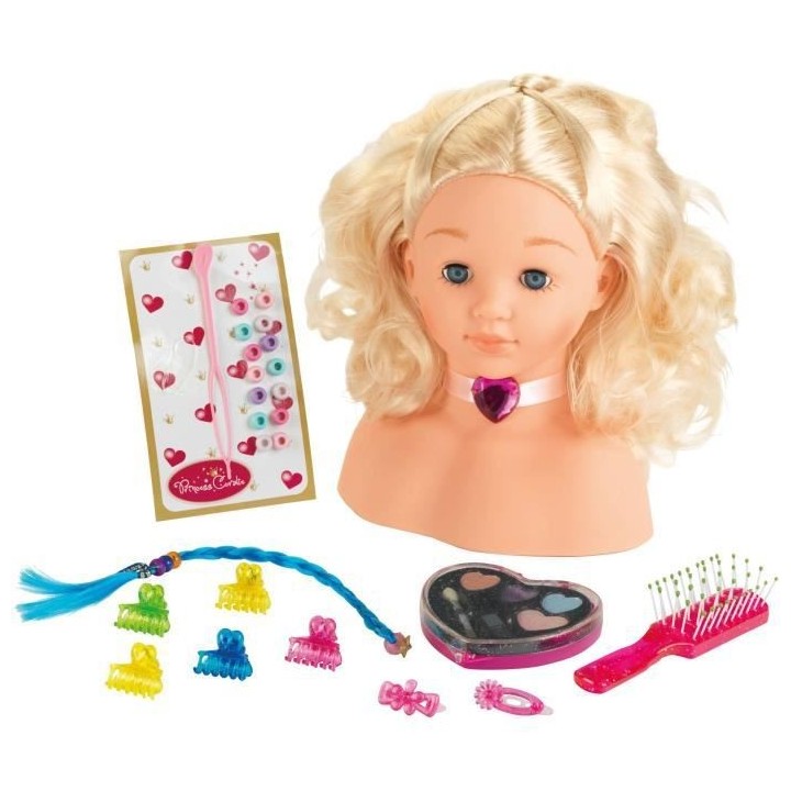 Tete a coiffer et a maquiller Little Sophia Princess Coralie avec acce