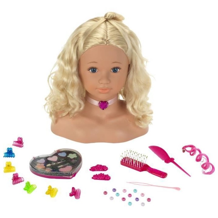 Tete a coiffer et a maquiller Sophia Princess Coralie avec accessoires