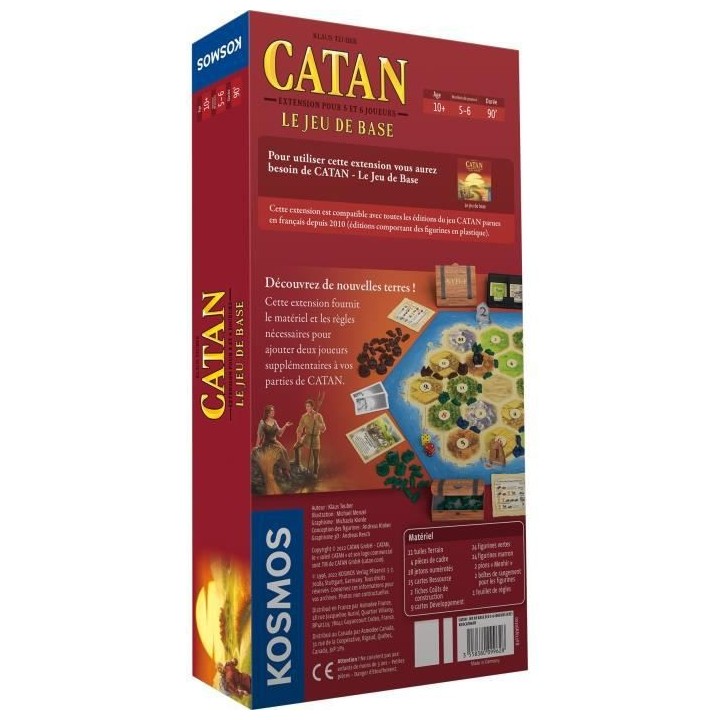 Catan Jeu de base 5/6 J. - Asmodee - Jeu de société