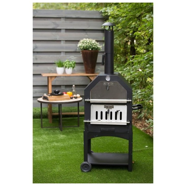 Four a pizza LORENZO - L.64,5 x P.47,5 x H.162 cm - Noir