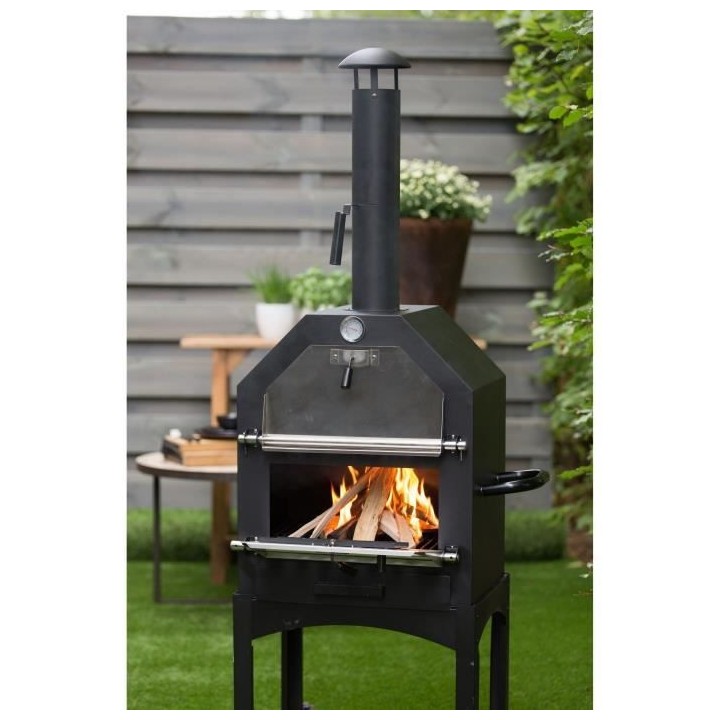 Four a pizza LORENZO - L.64,5 x P.47,5 x H.162 cm - Noir