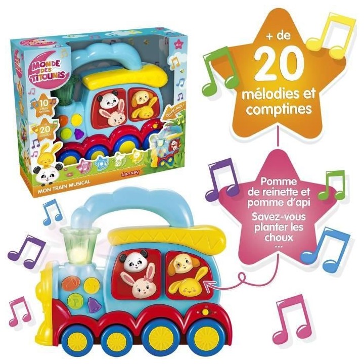 Titounis – Mon Train Musical - 1er Âge - Des 6 mois - Lansay