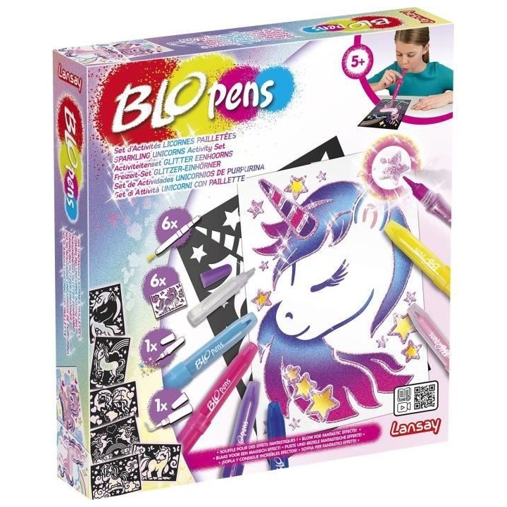 Blopens - Set d'Activités Licornes Paillettees - Dessins et Coloriage