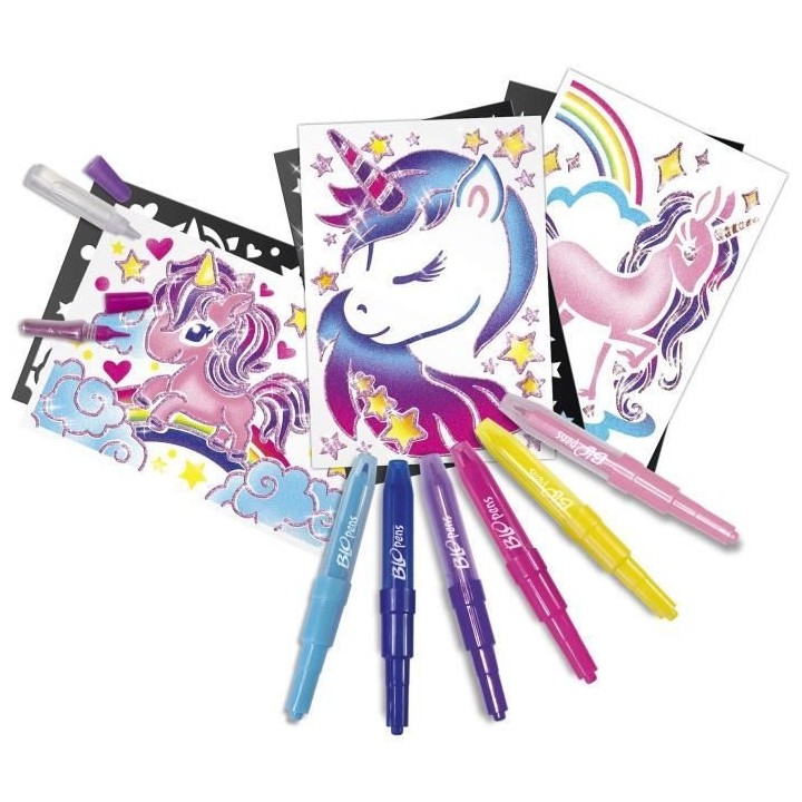 Blopens - Set d'Activités Licornes Paillettees - Dessins et Coloriage