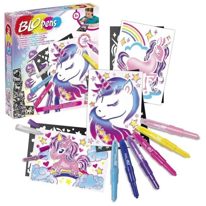 Blopens - Set d'Activités Licornes Paillettees - Dessins et Coloriage