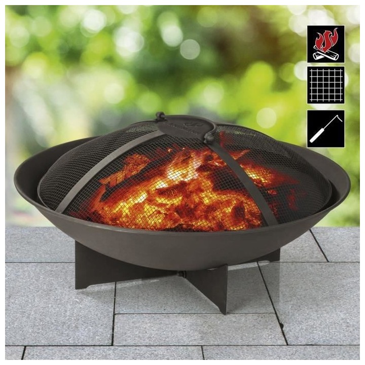 Braséro LANDMANN 03313 - Avec couvercle - Maille serrées