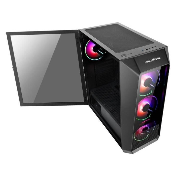 ABKONCORE BOITIER PC H300G Sync - Moyen Tour - rétro éclairage RGB -