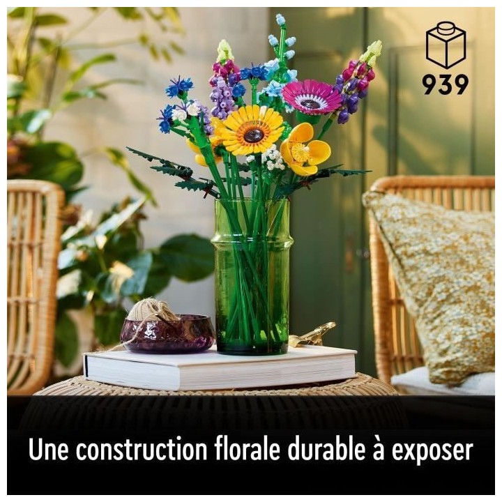 LEGO Icons 10313 Bouquet de Fleurs Sauvages, Plantes Artificielles ave