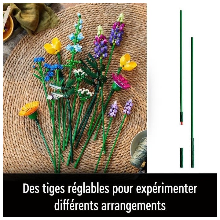 LEGO Icons 10313 Bouquet de Fleurs Sauvages, Plantes Artificielles ave