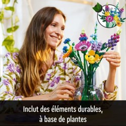 LEGO Icons 10313 Bouquet de Fleurs Sauvages, Plantes Artificielles avec Coquelicots, pour Adultes