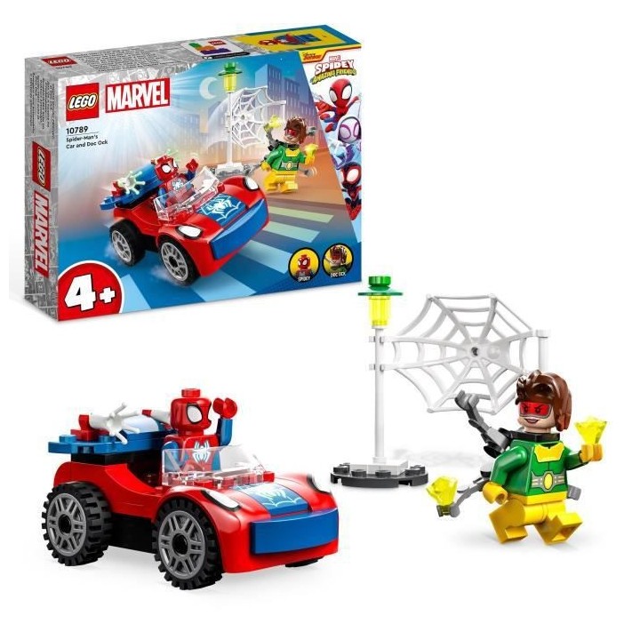 LEGO Marvel 10789 La Voiture de Spider-Man et Docteur Octopus, Jouet a