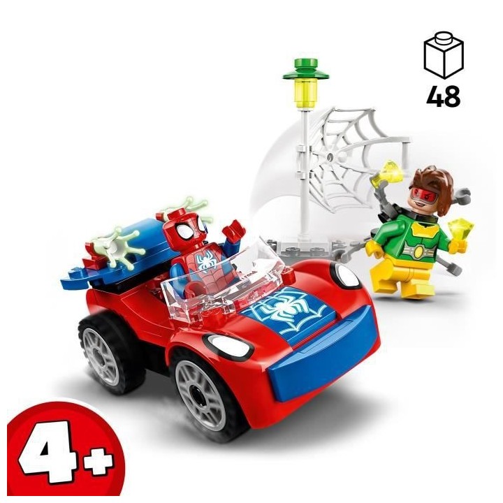 LEGO Marvel 10789 La Voiture de Spider-Man et Docteur Octopus, Jouet a