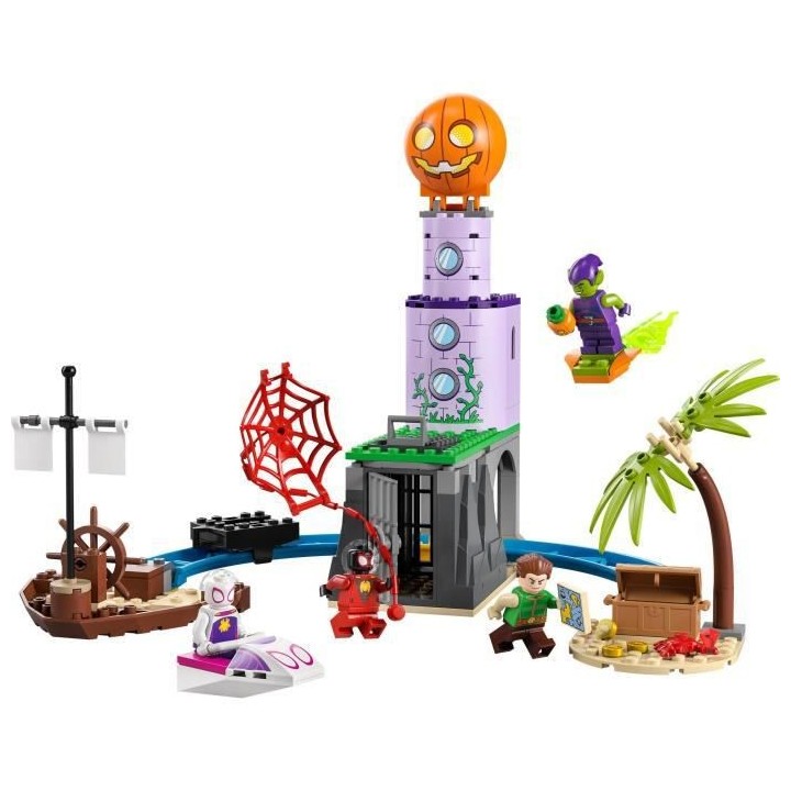 LEGO Marvel 10790 L'Équipe Spidey au Phare du Bouffon Vert, Jouet Enf