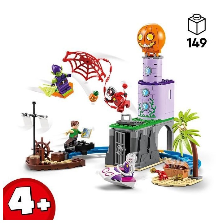 LEGO Marvel 10790 L'Équipe Spidey au Phare du Bouffon Vert, Jouet Enf