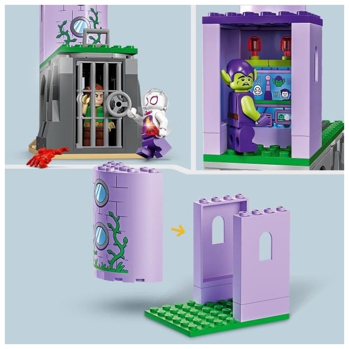 LEGO Marvel 10790 L'Équipe Spidey au Phare du Bouffon Vert, Jouet Enf