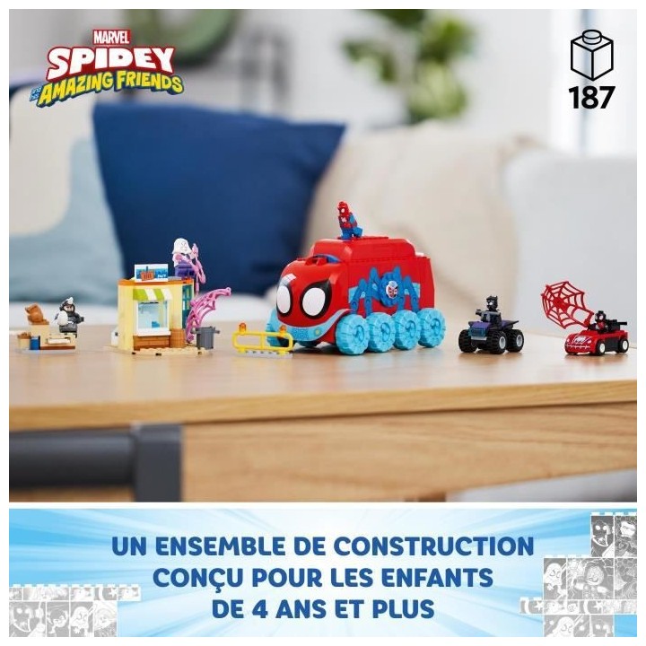 LEGO Marvel 10791 Le QG Mobile de l'Équipe Spidey, Jouet Enfants avec
