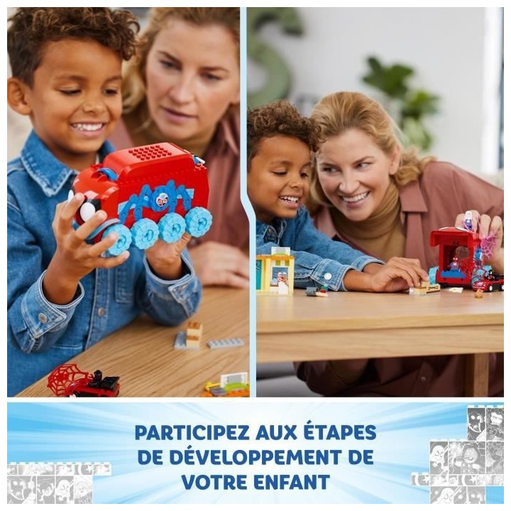 LEGO Marvel 10791 Le QG Mobile de l'Équipe Spidey, Jouet Enfants avec