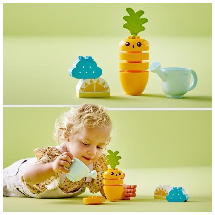 LEGO DUPLO My First 10981 La Carotte qui Pousse, Jouet a Empiler pour