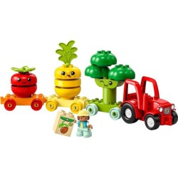 LEGO DUPLO My First 10982 Le Tracteur des Fruits et Légumes, Jouet a Empiler et a Trier