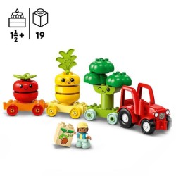 LEGO DUPLO My First 10982 Le Tracteur des Fruits et Légumes, Jouet a Empiler et a Trier