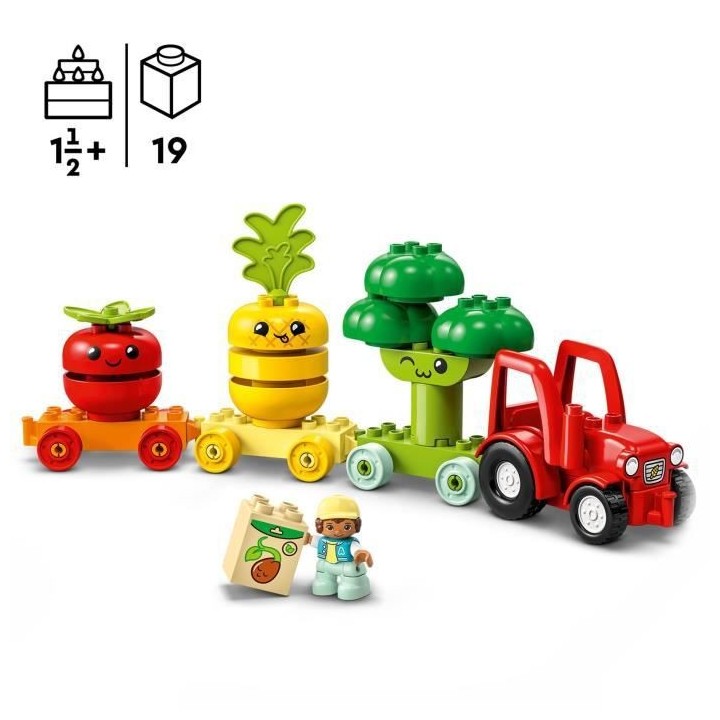 LEGO DUPLO My First 10982 Le Tracteur des Fruits et Légumes, Jouet a