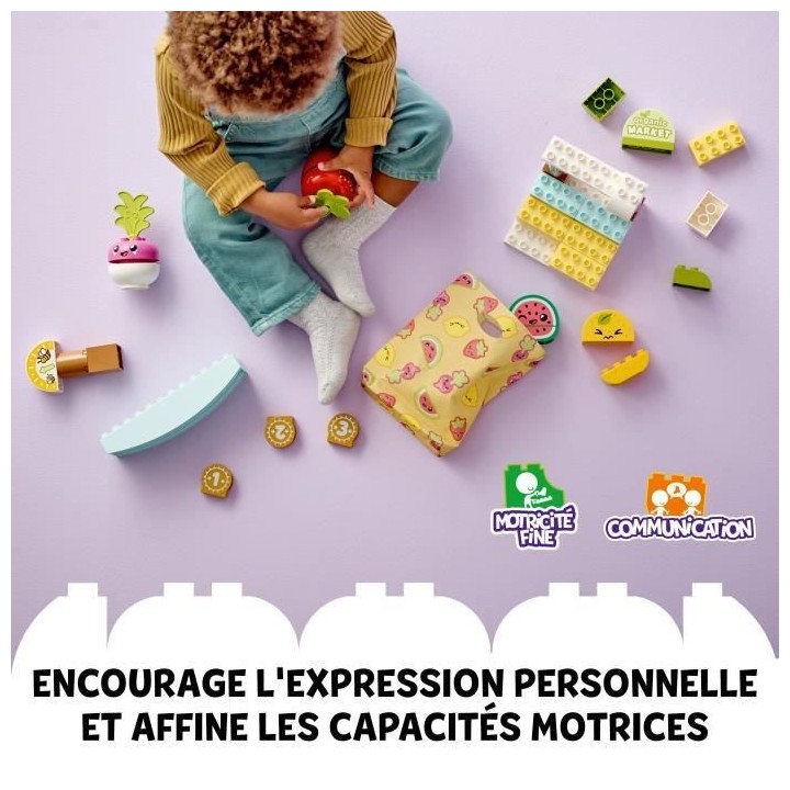 LEGO DUPLO My First 10983 Le Marché Bio, Jouets Éducatifs a Empiler,
