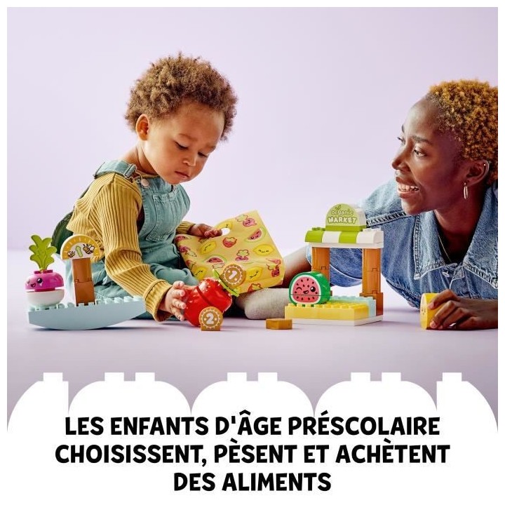 LEGO DUPLO My First 10983 Le Marché Bio, Jouets Éducatifs a Empiler,