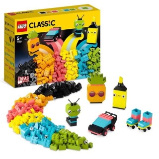 LEGO Classic 11027 L'Amusement Créatif Fluo, Jouet Briques, avec Voit