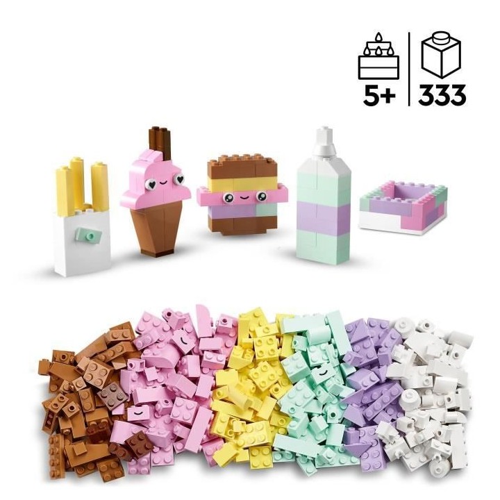 LEGO Classic 11028 L'Amusement Créatif Pastel, Jouets Briques avec Di