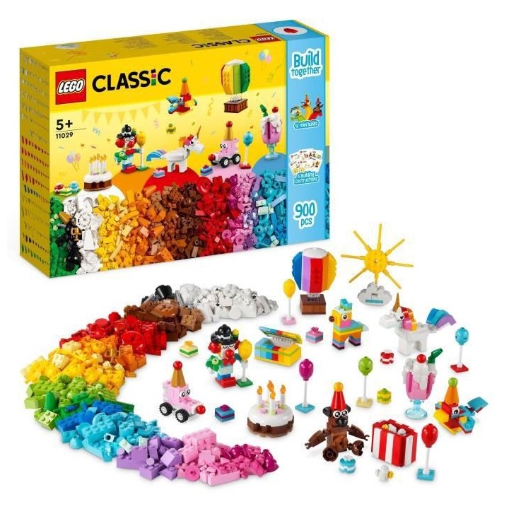 LEGO Classic 11029 Boîte de Fete Créative, avec 12 Mini Jouets en Br