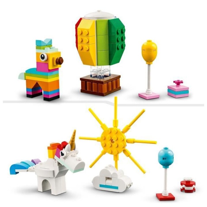 LEGO Classic 11029 Boîte de Fete Créative, avec 12 Mini Jouets en Br