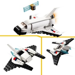 LEGO Creator 3-en-1 31134 La Navette Spatiale, Jouet Figurine Astronaute avec Vaisseau, Enfants 6 Ans