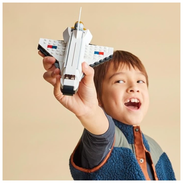 LEGO Creator 3-en-1 31134 La Navette Spatiale, Jouet Figurine Astronau
