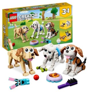 LEGO Creator 3-en-1 31137 Adorables Chiens, Figurines de Teckel, Carli
