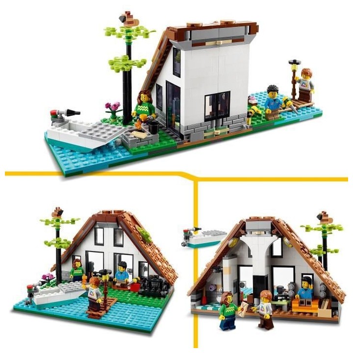 LEGO Creator 3-en-1 31139 La Maison Accueillante, Maquette avec 3 Mais