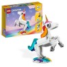 LEGO Creator 3-en-1 31140 La Licorne Magique, Jouet Hippocampe et Paon, Figurines d'Animaux