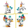 LEGO Creator 3-en-1 31140 La Licorne Magique, Jouet Hippocampe et Paon, Figurines d'Animaux