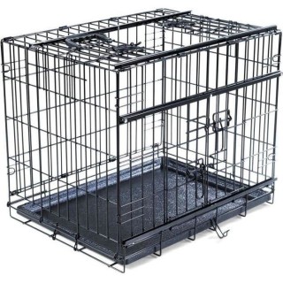 VADIGRAN Cage métallique pliable Premium - 61 x 46 x 53 cm - Noir - P
