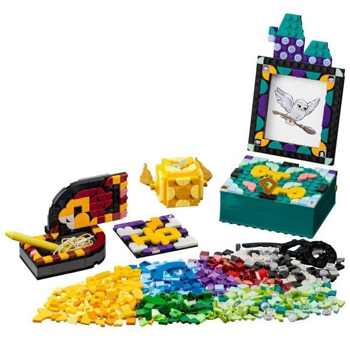 LEGO DOTS 41811 Ensemble de Bureau Poudlard, Fournitures de Rentrée S