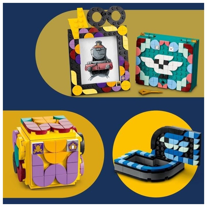 LEGO DOTS 41811 Ensemble de Bureau Poudlard, Fournitures de Rentrée S