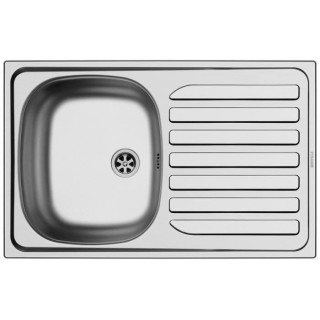 NORD INOX Evier cuisine a encastrer 1 cuve + 1 égouttoir - Inox - 75,