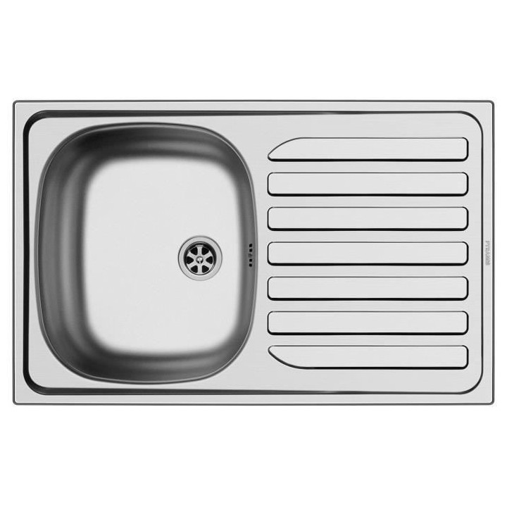 NORD INOX Evier cuisine a encastrer 1 cuve + 1 égouttoir - Inox - 75,